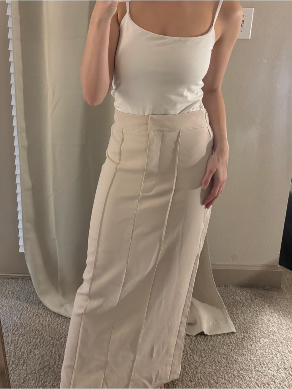 Petal & Pup Cream Midi Skirt